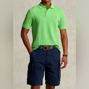 Polo Ralph Lauren Men’s Green Cotton Pique’ Polo Golf Shirt Logo Size XL